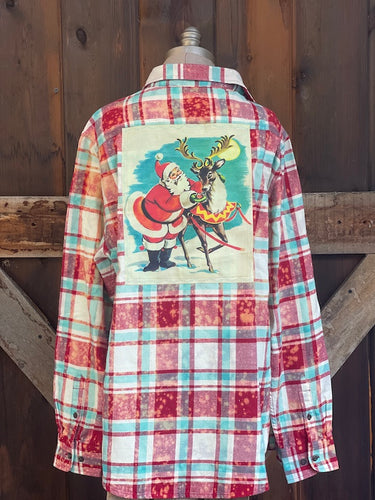 Ready For Take Off Holiday Flannel- Ribbon Candy Plaid